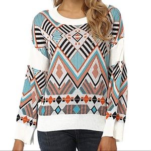 Casual Aztec Pullover Sweater